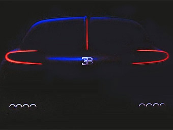 Тизер одного из прототипов новой модели Bugatti. Иллюстрация Bugatti