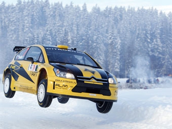 Евгений Новиков (Citroen Junior Team, Citroen C4 WRC) на Ралли Норвегии 2009. Фото с сайта rally-mania.cz