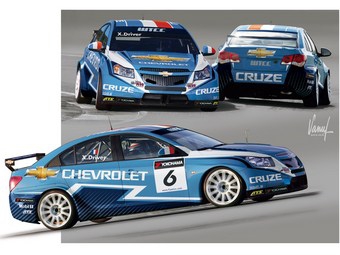 Chevrolet Cruze WTCC в новой расцветке. Фото с сайта www.gm-press.com