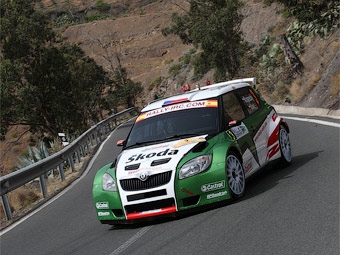 Skoda Fabia S2000 Яна Копецки на Ралли Канарских островов. Фото IRC