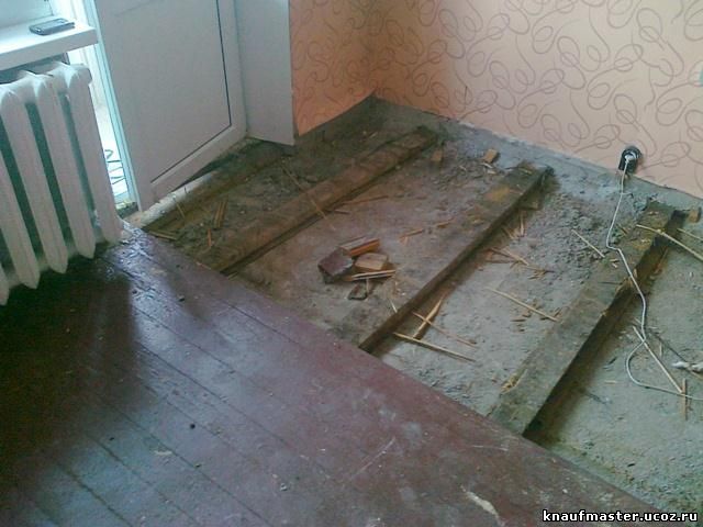 Замена пола в квартире своими руками на фанеру видео