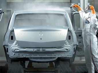 Производство Renault Logan на заводе "Автофрамос". Фото Renault