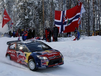 Себастьен Леб (Citroen Total, Citroen C4 WRC) на Ралли Норвегии-2009. Фото с сайта rally-mania.cz