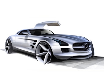 Mercedes-Benz SLS AMG. Иллюстрации Mercedes-Benz