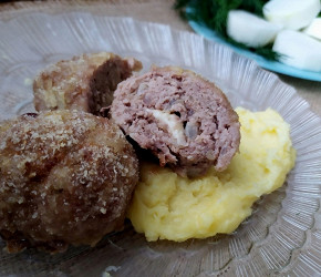 Фотография рецепта Зразы мясные с сыром в духовке