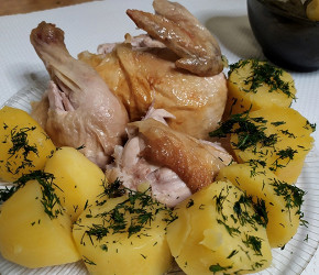 Фотография рецепта Курица, запеченная на соли
