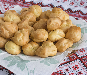 Фотография рецепта Профитроли с куриной печенью