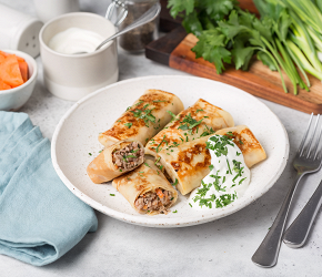 Фотография рецепта Домашние блины с мясом