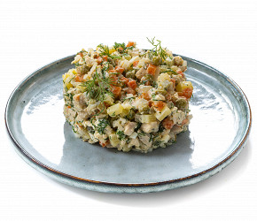 Фотография рецепта Классический оливье с курицей