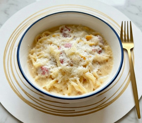 Фотография рецепта Карбонара с беконом и сливками