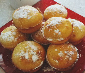 Фотография рецепта Манные маффины с курагой