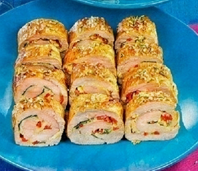 Фотография рецепта Куриные рулеты с перцем