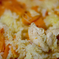 Курица с тыквой и рисом