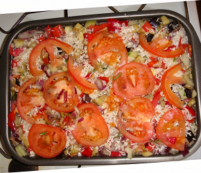 Фотография рецепта Мясное рагу с перцем, помидорами и баклажанами