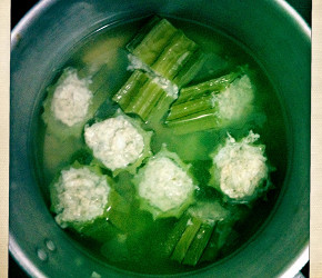 Фотография рецепта Люфа, фаршированная мясом и рисом
