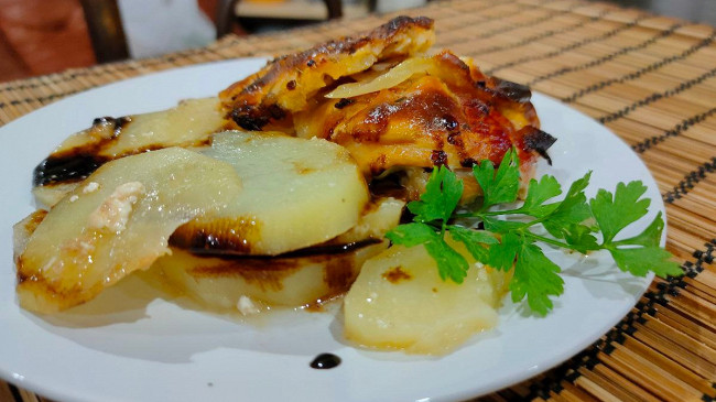 Фото шага рецепта Запеченная курица с ананасом 174628 шаг 13