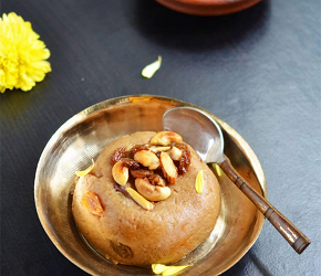 Фотография рецепта Халава из манки с орехами и изюмом