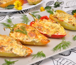 Фотография рецепта Перец, фаршированный курицей
