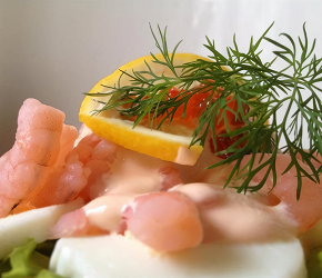 Фотография рецепта Датский открытый сэндвич (smørrebrød) с креветками