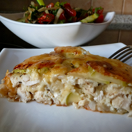 Запеканка с курицей и кабачками
