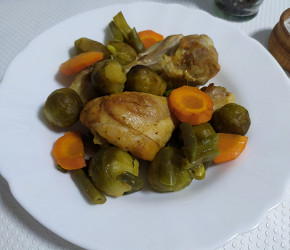 Фотография рецепта Куриные голени в рукаве с овощами