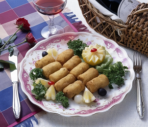Фотография рецепта Рисовые крокеты с куриной начинкой