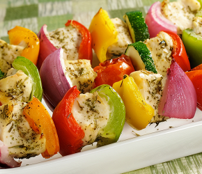 Фотография рецепта Шашлык из маринованной курицы и цукини