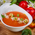 Фотография рецепта Гаспачо с нектаринами и овощами автор Еда
