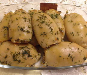 Фотография рецепта Кальмары фаршированные грибами
