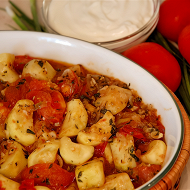 Кабачки с помидорами и чесноком