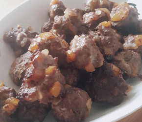 Фотография рецепта Мясные тефтели с курагой