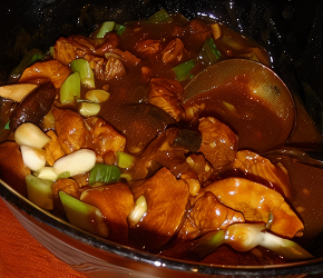 Фотография рецепта Курица по-индонезийски с грибами (Ayam dengan jamur)