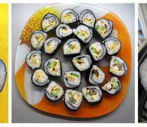 Фотография рецепта Теплые роллы с курицей, сыром и грибами