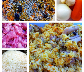 Фотография рецепта Пряный плов с курицей
