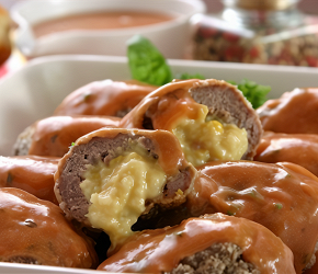 Фотография рецепта Мясные тефтели с сыром