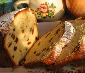 Фотография рецепта Сметанный кекс с изюмом