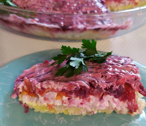 Фотография рецепта Сельдь под шубой классическая