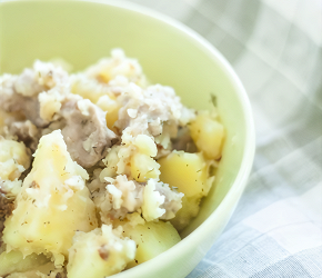 Фотография рецепта Куриные желудки с картошкой