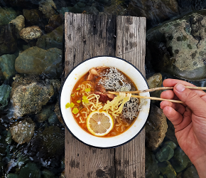 Фотография рецепта Рамен с копченой курицей