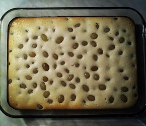Фотография рецепта Творожная запеканка с виноградом (Weintraubenkuchen mit Quark)