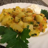 Кабачки с помидорами и чесноком