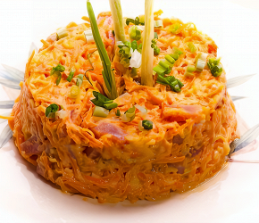 Фотография рецепта Морковный салат с яблоком и фенхелем