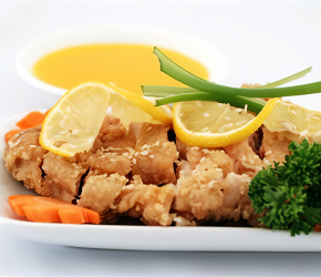 Фотография рецепта Хрустящая курица в лимонном соусе