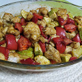Фотография рецепта Куриное филе с помидором и кабачком автор ЮЛИЯ ТИМОФЕЕВА