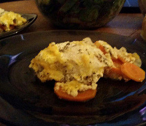 Фотография рецепта Зубатка, запеченная с овощами и сыром
