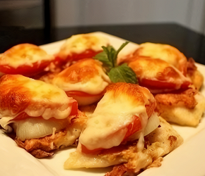 Фотография рецепта Рыба, запеченная под овощами и сыром