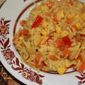 Фотография рецепта Рис с овощами и консервированной кукурузой автор Алексей Волныкин