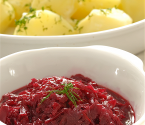 Фотография рецепта Свекла с чесноком и грецкими орехами