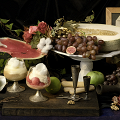 Фотография рецепта Десерт с фруктами и козьим сыром автор Еда