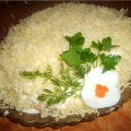 Фотография рецепта Грибной салат с курицей и красной фасолью автор Виктория Пьявкина